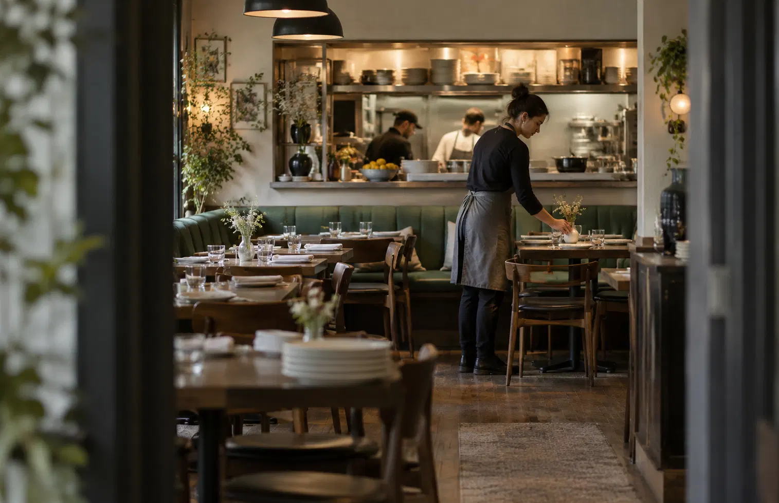 Illustration of restaurants and their working space